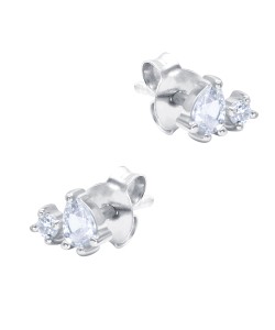 Beautiful CZ Crystal Silver Stud Earring STS-6317